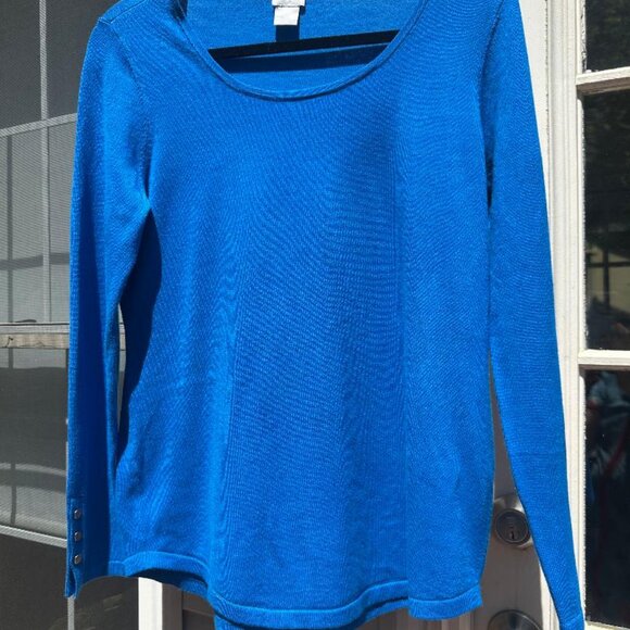 Chico's Spun Rayon Button Detail Sweater, Size Chico's 0 / US (4/6-S) - Picture 1 of 6